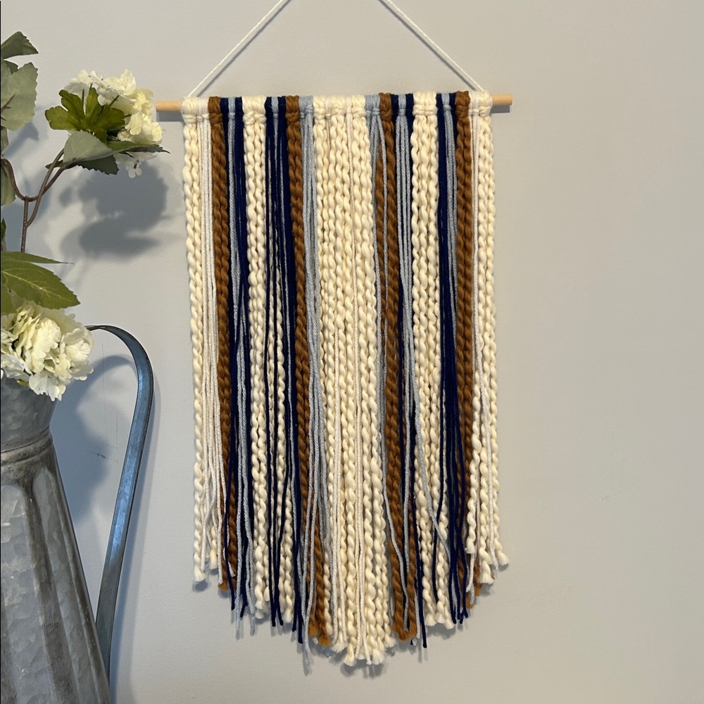 Farmhouse Yarn wall decor Bohemian rustic
Wall hanging Earth tones Yarn Art